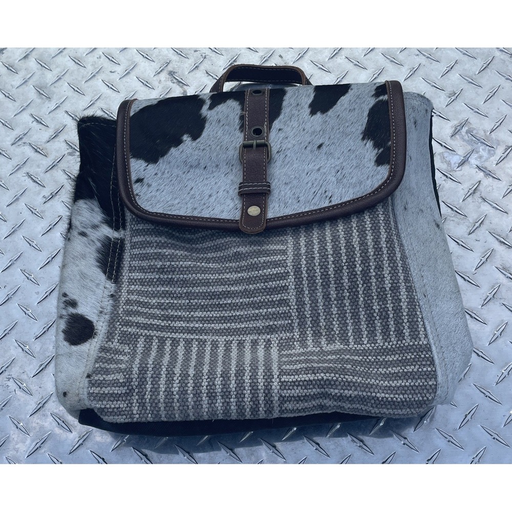 Myra Bag Cowhide Backpack Purse Brown Leather Please Read Broken Zipper